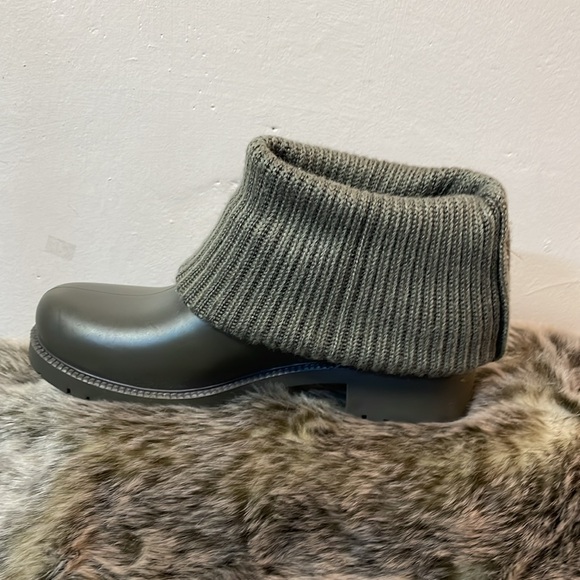 MIA Rain Boot Versatile Knit Accent Cuff grey/Olive Waterproof Lower-38-#0031 - Picture 8 of 14
